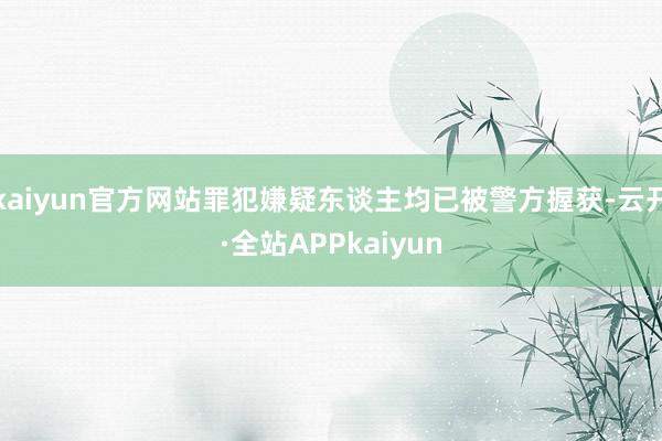 kaiyun官方网站罪犯嫌疑东谈主均已被警方握获-云开·全站APPkaiyun