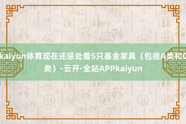 kaiyun体育现在还惩处着5只基金家具（包括A类和C类）-云开·全站APPkaiyun